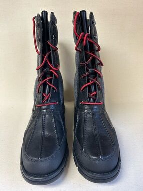 Lauren Ralph Lauren Quinlyn Leather Lace-Up Quilted Winter Boots
